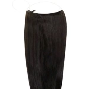 Genuine Halo Hair Extensions 12” Human Remy Black
